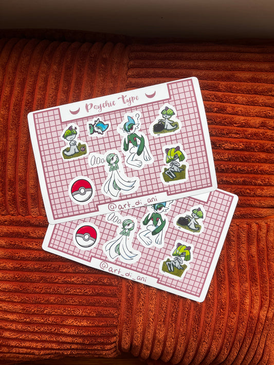 Psychic Type Sticker Sheet