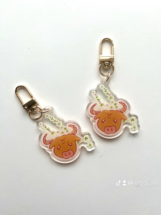 Taurus/Bull Keychain