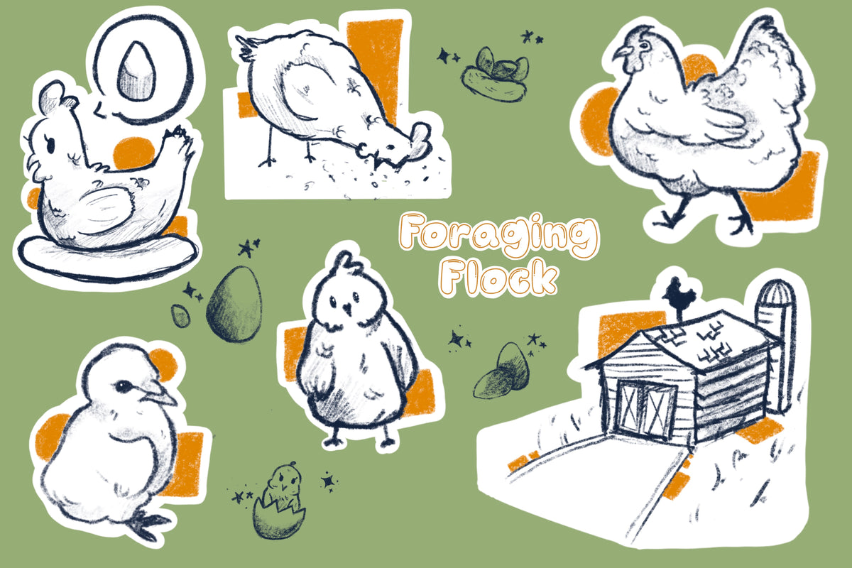 Foraging Flock Sticker Sheet